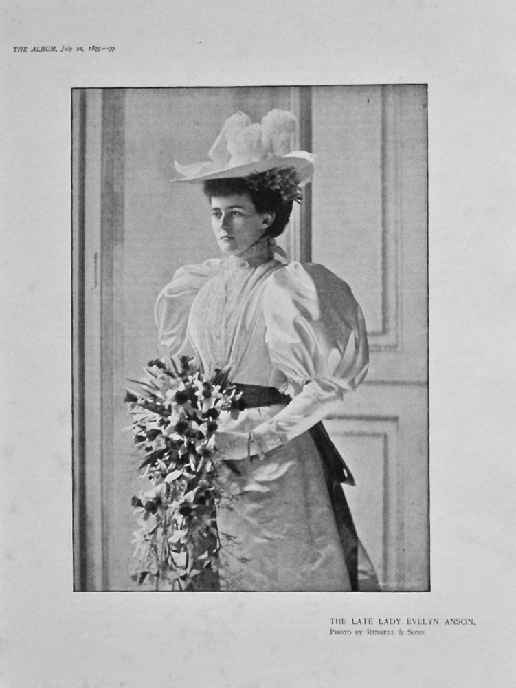 The Late Lady Evelyn Anson. 1895.