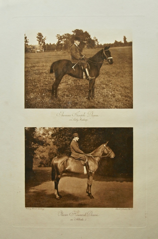 Thomas Joseph Dixon on "Lady Madcap", & Oliver Howard Dixon on "Alberta II." 1908.