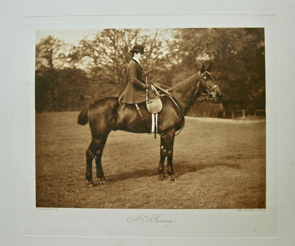 Mrs. Fleming. (On Horseback) 1908.