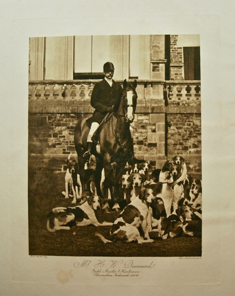 Mr. H. W. Drummond. Field Master and Huntsman. Stevenstone Foxhounds. 1892-