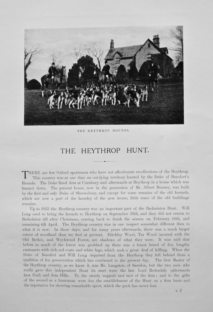 The Heythrop Hunt. 1908.