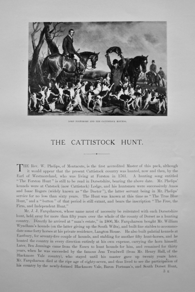 The Cattistock Hunt. 1908.