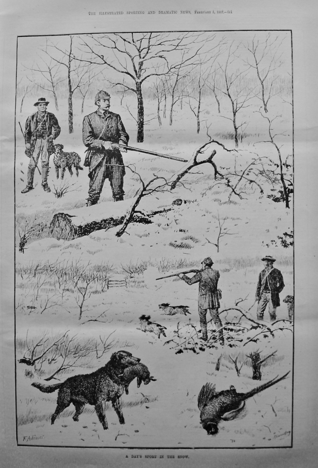 A Day's Sport in the Snow. 1887.