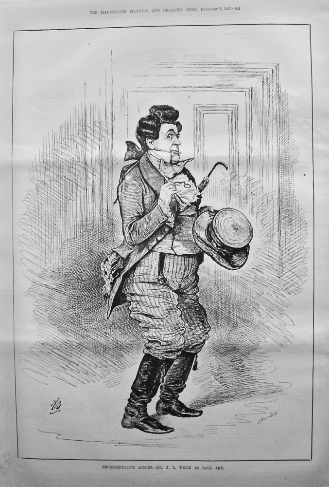 Representative Actors.- Mr. J. L. Toole as Paul Pry. 1887.