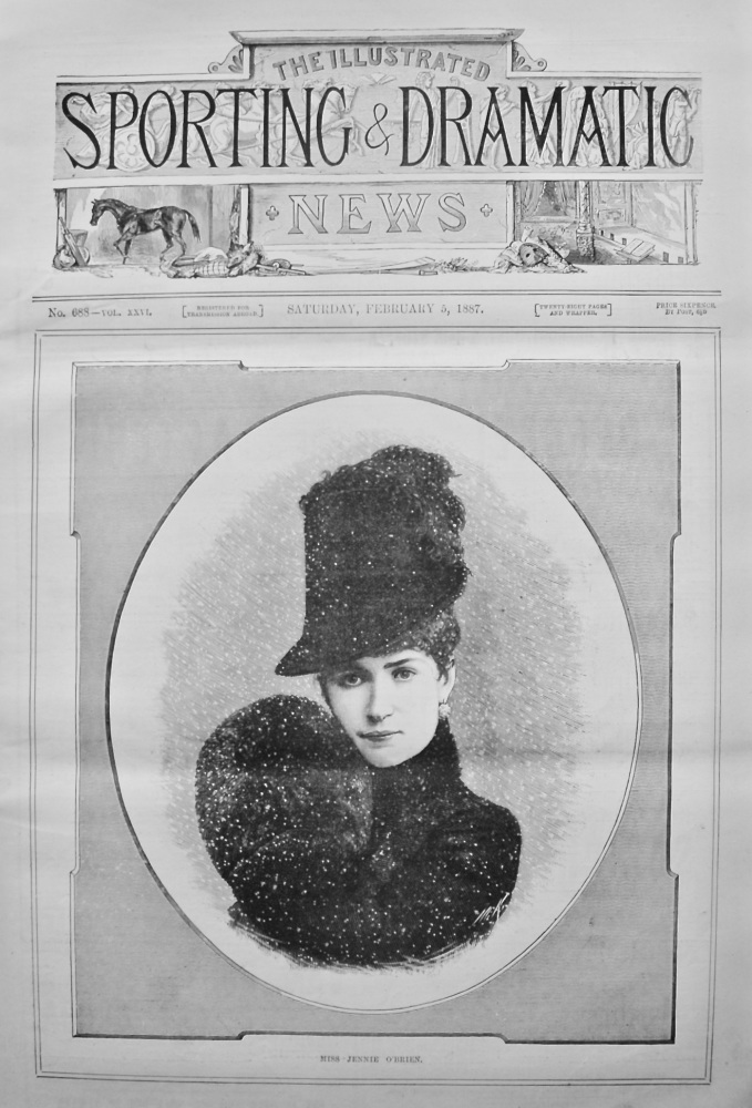 Miss Jennie O'Brien. 1887.