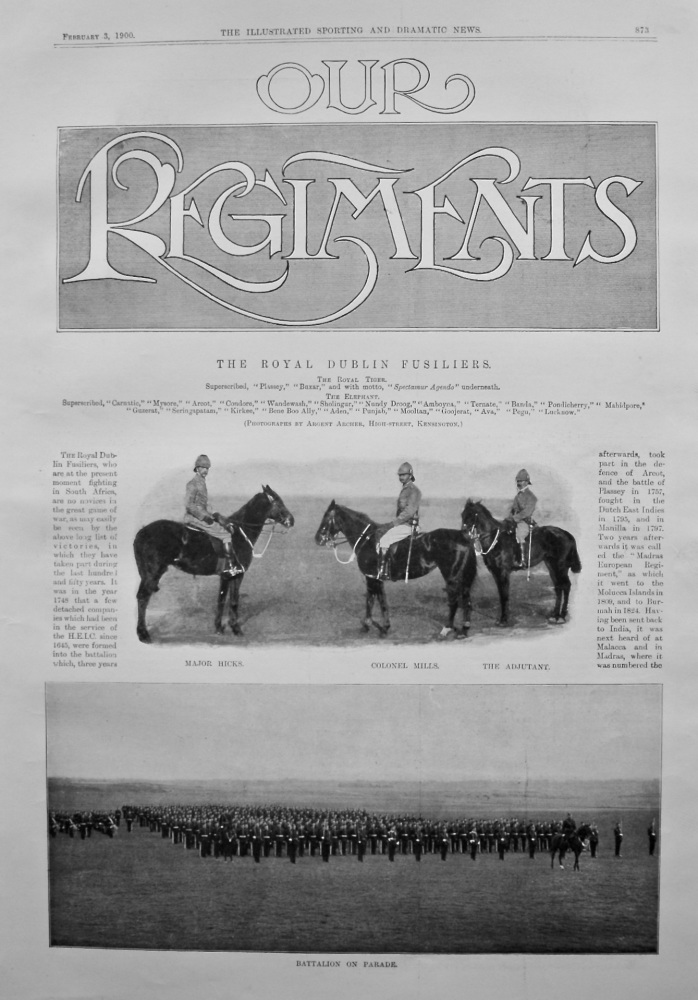 Our Regiments. The Royal Dublin Fusiliers.  1900.