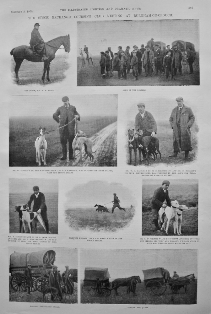 The Stock Exchange Coursing Club Meeting at Burnham-on-Crouch. 1900.