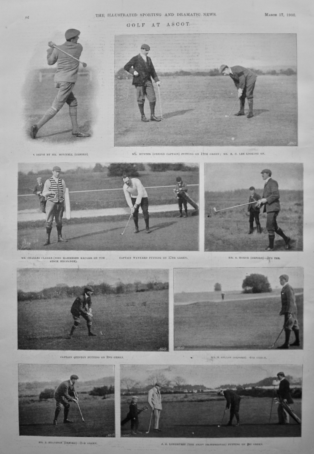 Golf at Ascot. 1900.