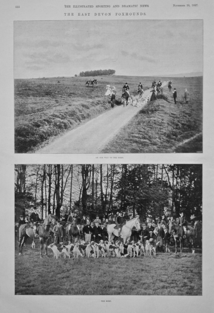 The East Devon Foxhounds. 1897.