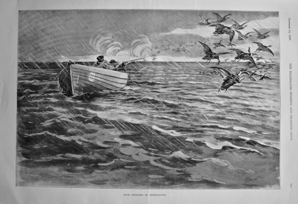 Duck Shooting at Hunstanton. 1897.