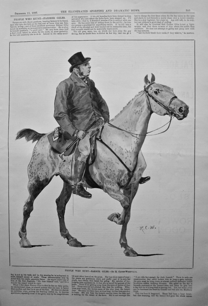 People Who Hunt - Farmer Giles. 1897.
