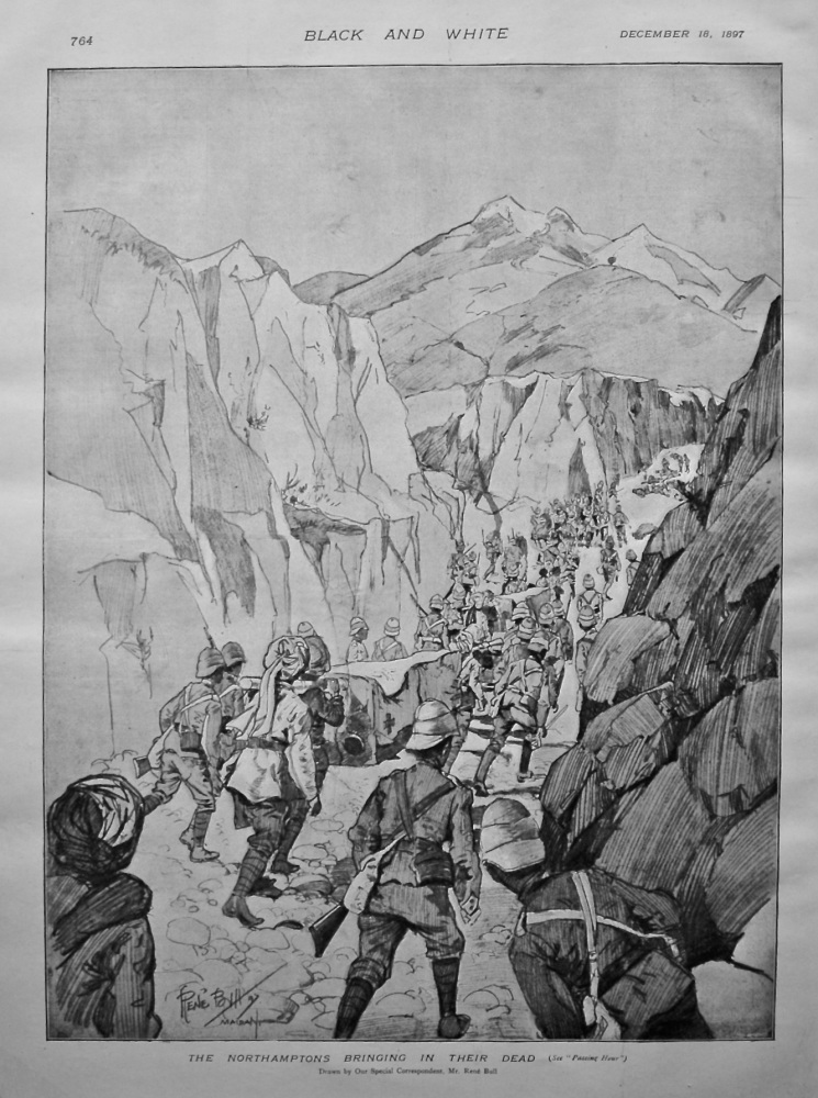 The Northamptons Bringing in their Dead. 1897.