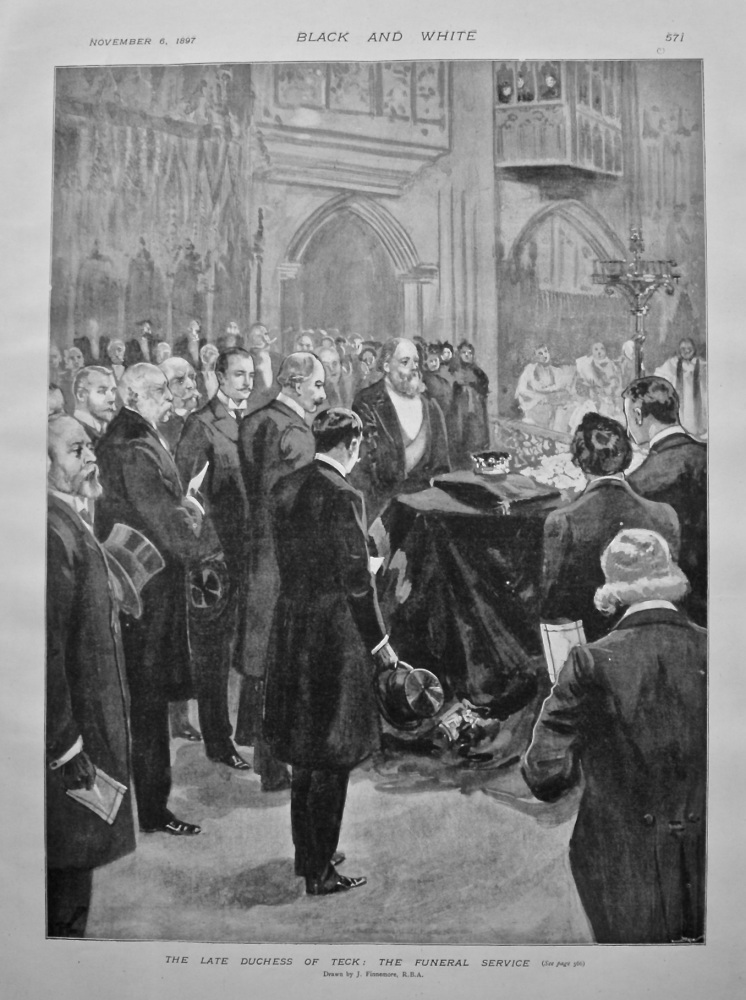 The Late Duchess of Teck : The Funeral Service. 1897.