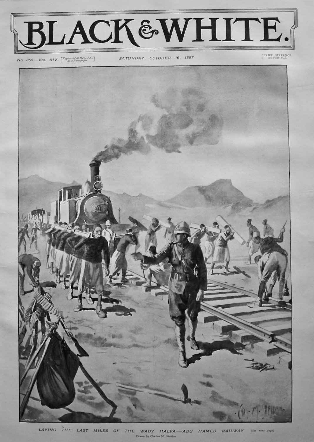 Laying the Last Miles of the Wady Halfa - Abu Hamed Railway. 1897.