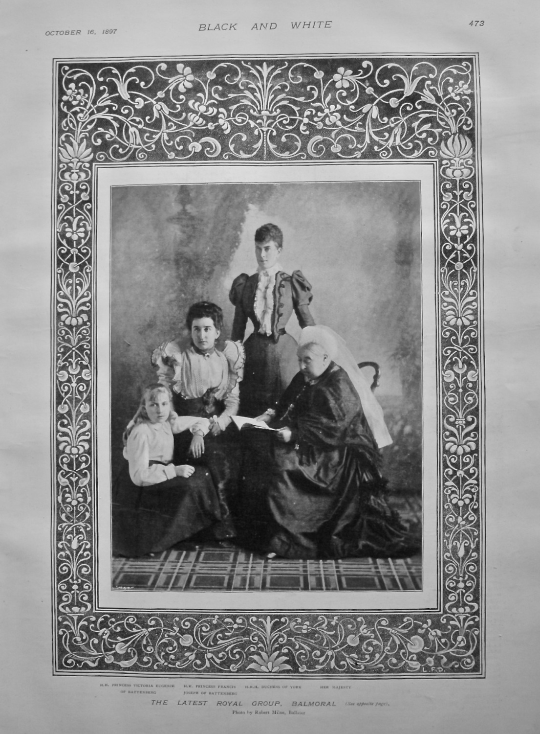 The Latest Royal Group, Balmoral. 1897.