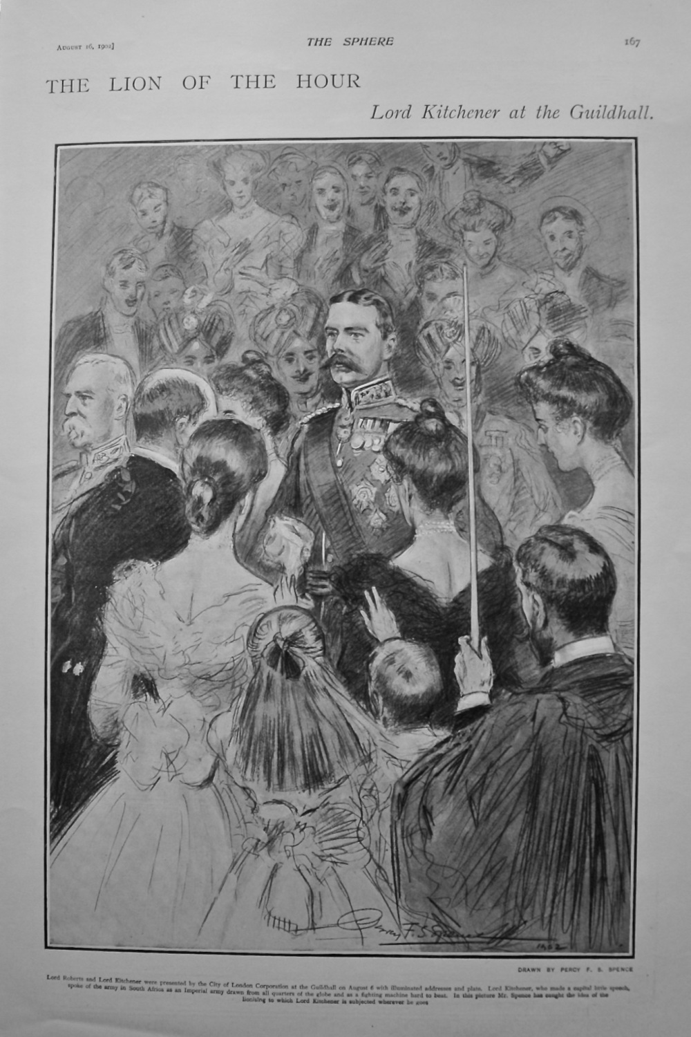 The Lion of the Hour : Lord Kitchener at the Guildhall. (Coronation Edition