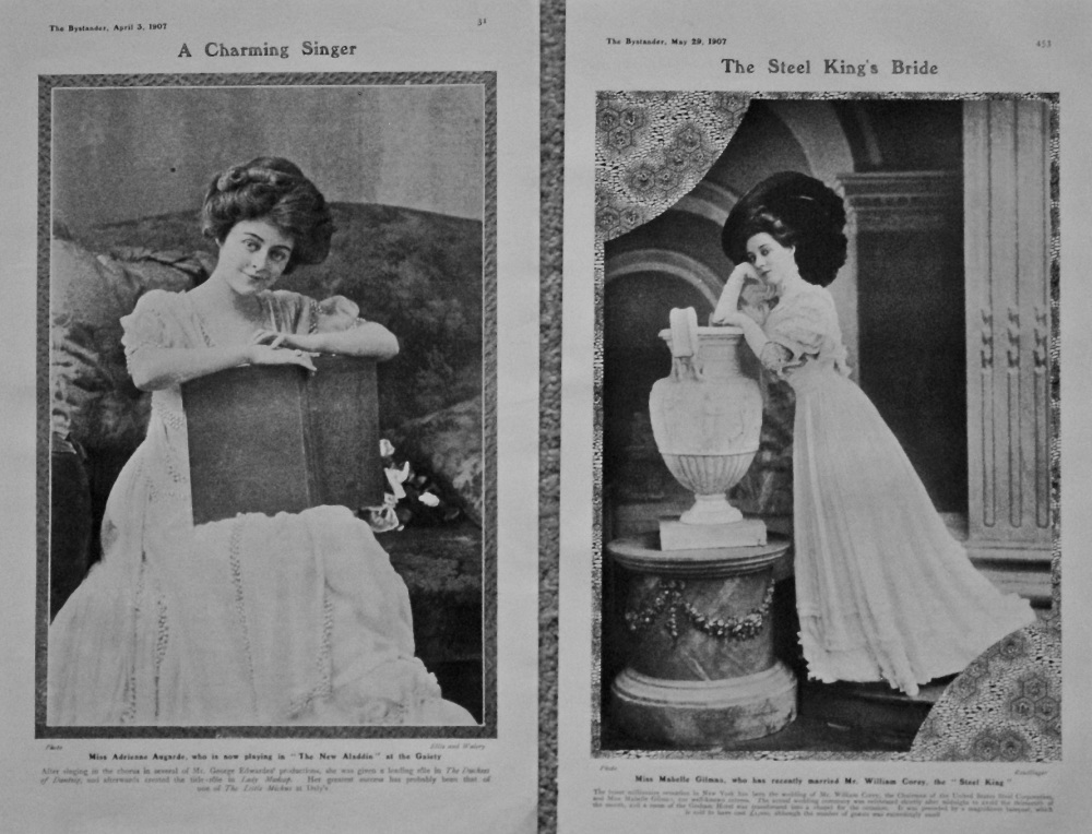 Miss Adrienne Augarde, and Miss Mabelle Gilman. 1907.