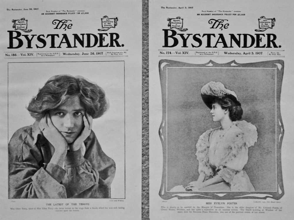 Miss Evelyn Foster.  &   Miss Olive Terry.  (Front Pages) 1907.