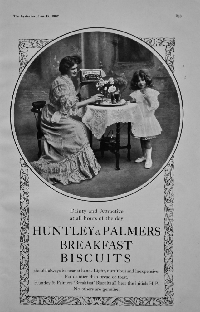 Huntley & Palmers Breakfast Biscuits. 1907.