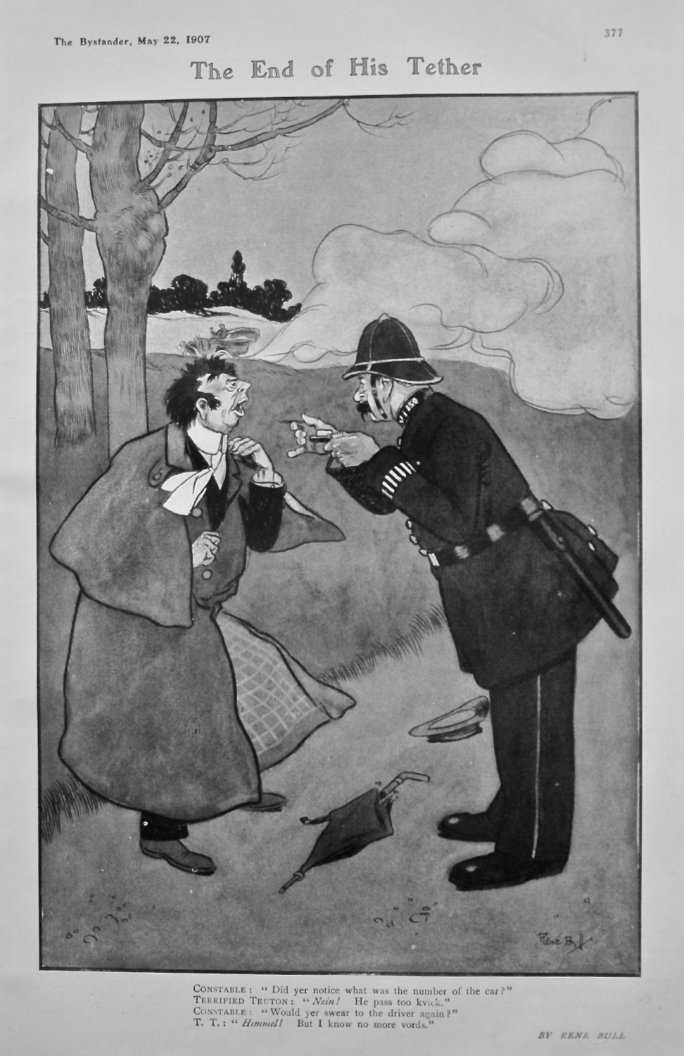 The End of His Tether. (Drawing) 1907.