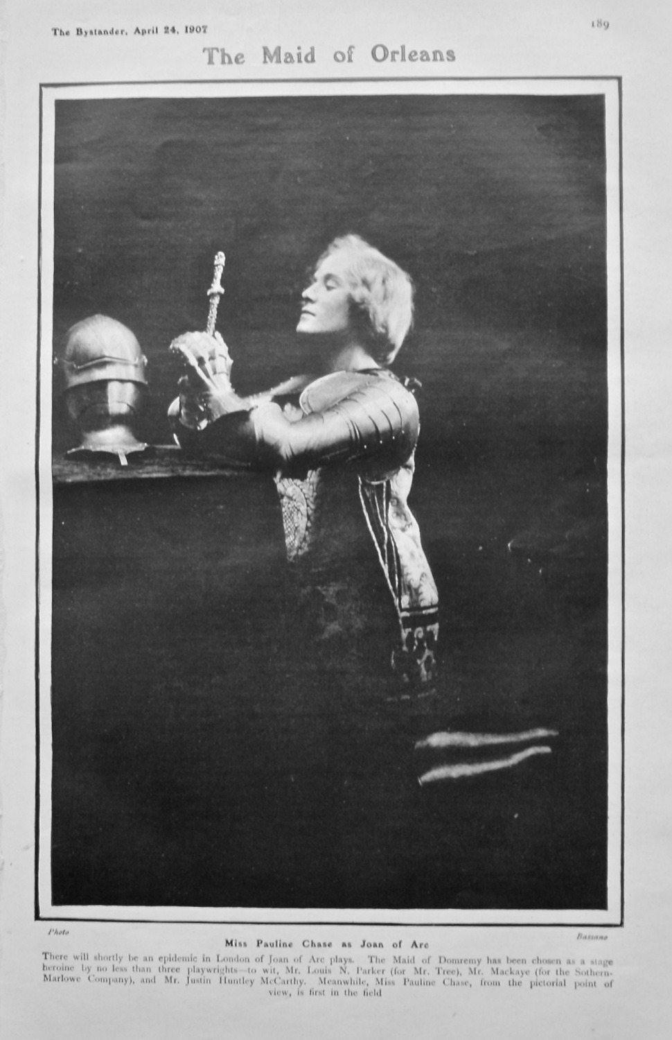 The Maid of Orleans : Miss Pauline Chase as Joan of Arc. 1907.