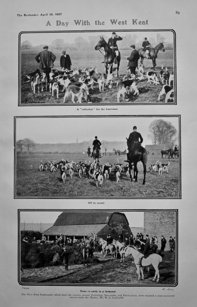 A Day With the West Kent Foxhounds. 1907.