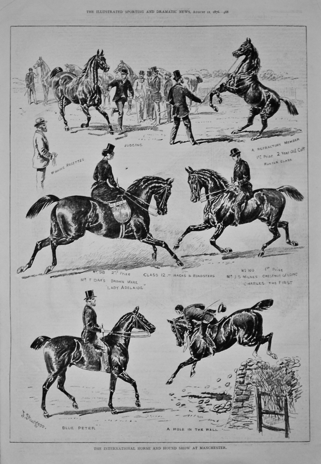 The International Horse and Hound Show at Manchester. 1876.