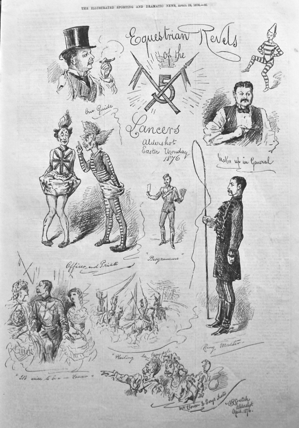 Equestrian Revels of the 5th Lancers, Aldershot Easter Monday 1876.