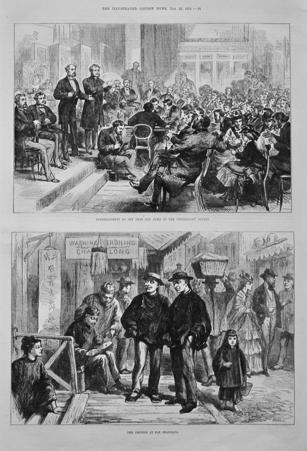 Entertainment to the Deaf and Dumb at the Freemasons' Tavern. 1875.