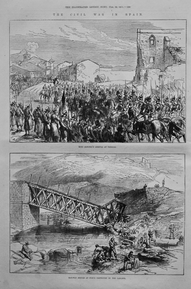 Civil War in Spain. 1875.