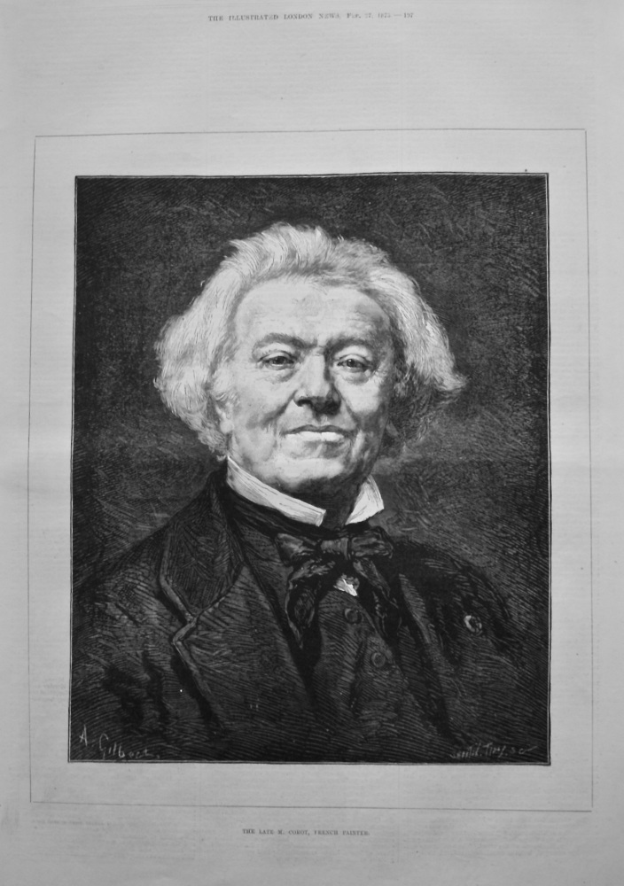 The Late M. Corot, French Painter. 1875.