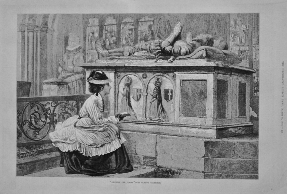 "Amongst The Tombs."- By Claude Calthrop. 1875.