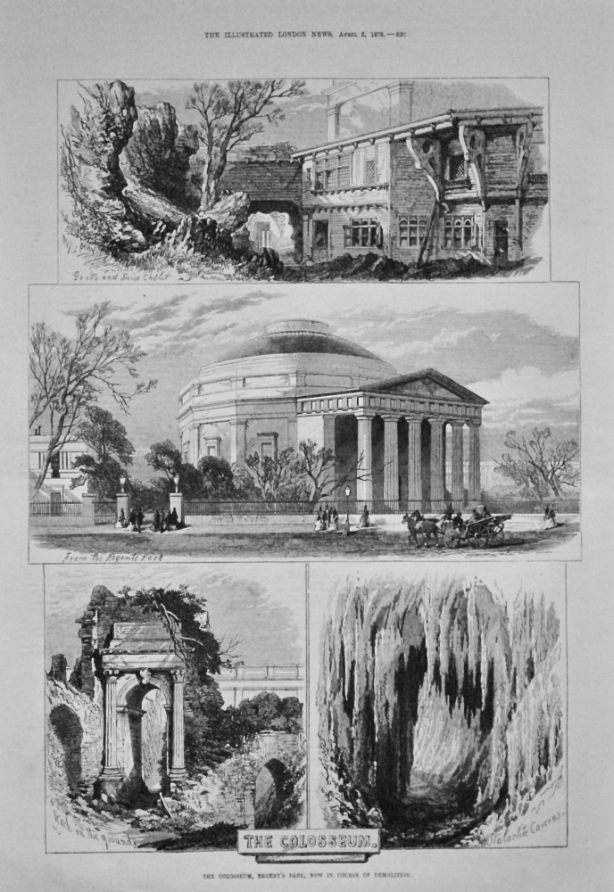 The Colosseum, Regent's Park, now in Course of Demolition. 1875.