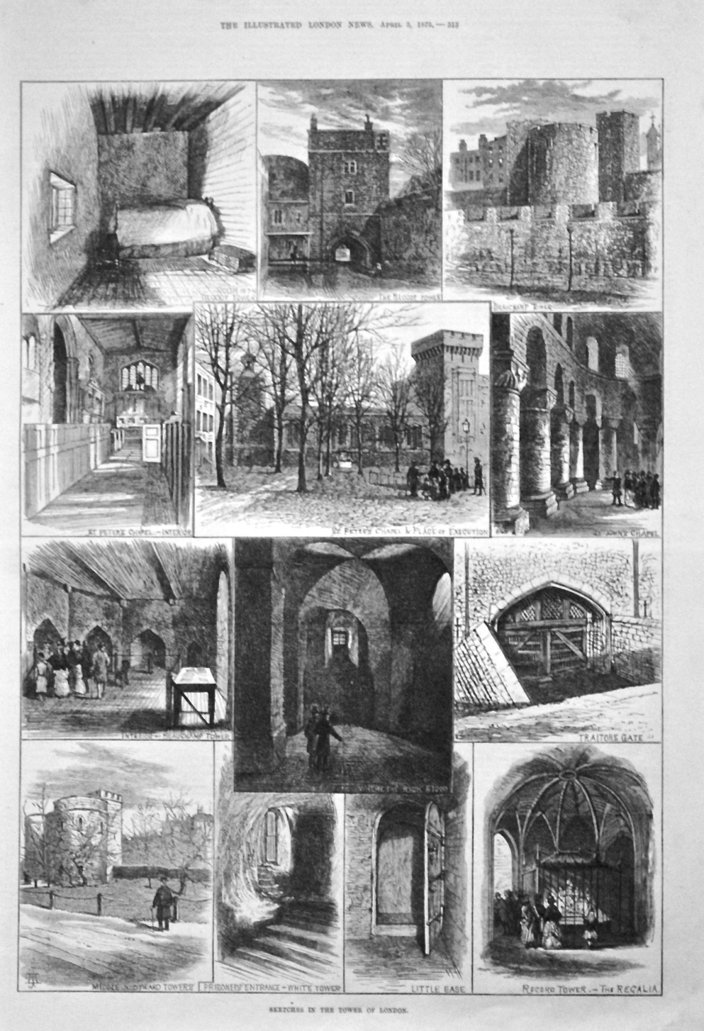 Sketches in the Tower of London. 1875.