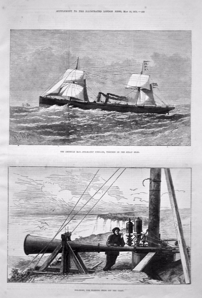Fog-Horn for Warning Ships off the Coast. 1875.