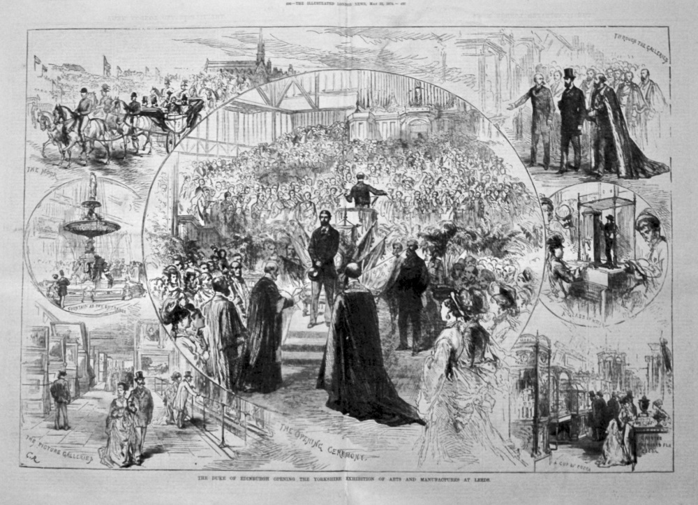 The Duke of Edinburgh Opening the Yorkshire Exhibition of Arts and Manufacturers at Leeds. 1875.