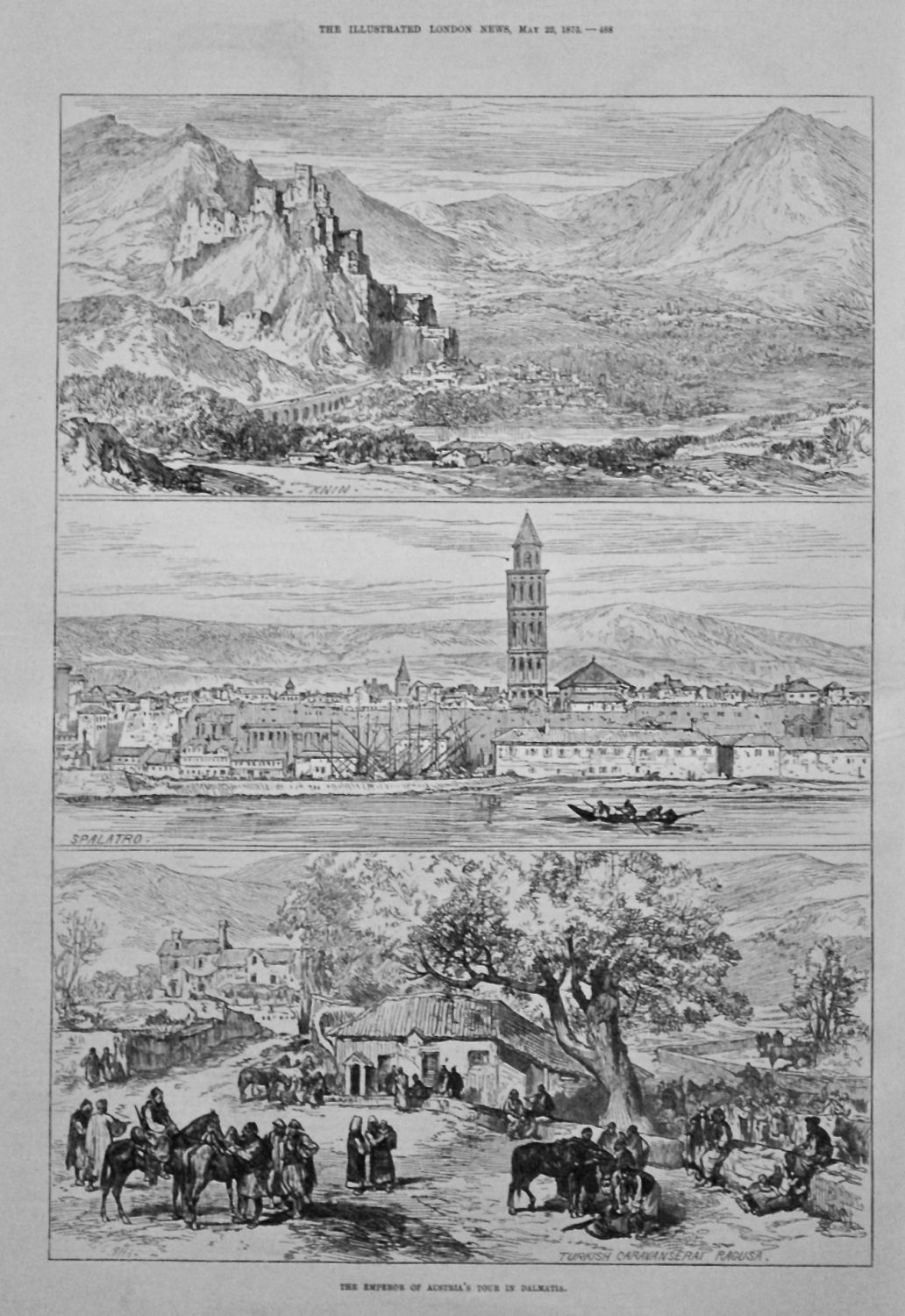 The Emperor of Austria's Tour in Dalmatia. 1875.
