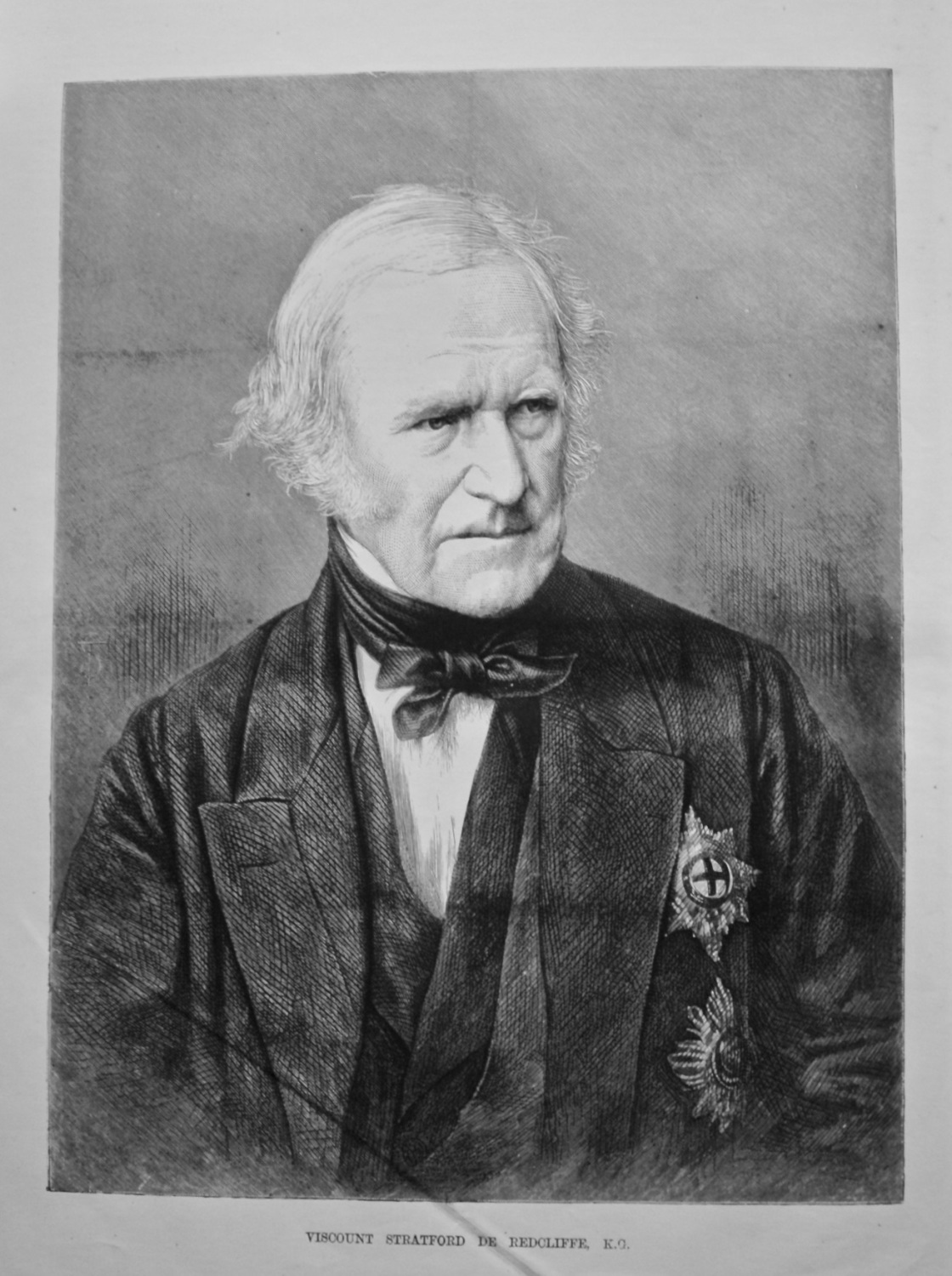 Viscount Stratford De Redcliffe, K.G. 1875.