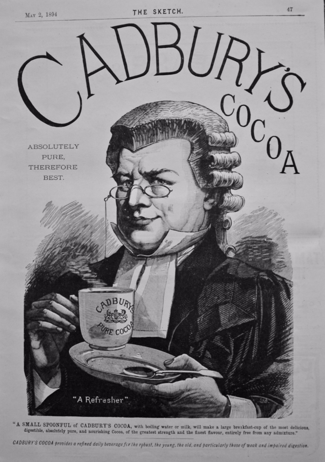 Cadbury's Cocoa. 1894.