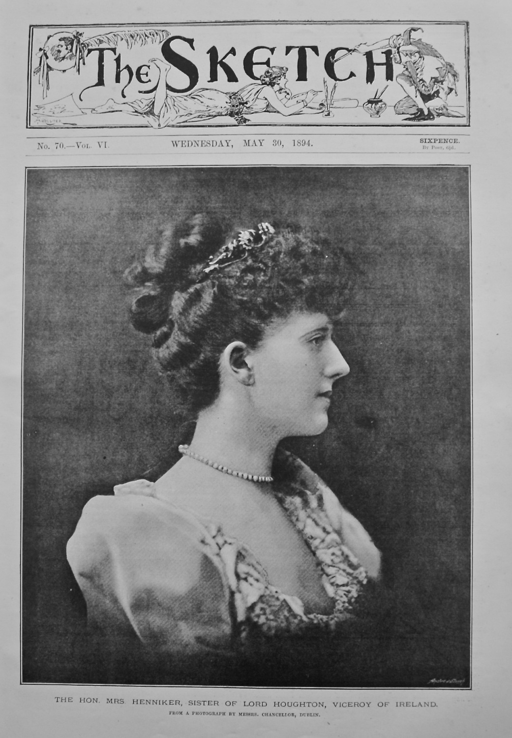 The Hon. Mrs. Henniker, Sister of Lord Houghton, Viceroy of Ireland. 1894.