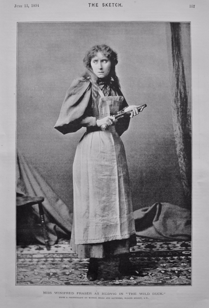Miss Winifred Fraser as Hedvig in "The Wild Duck." 1894.
