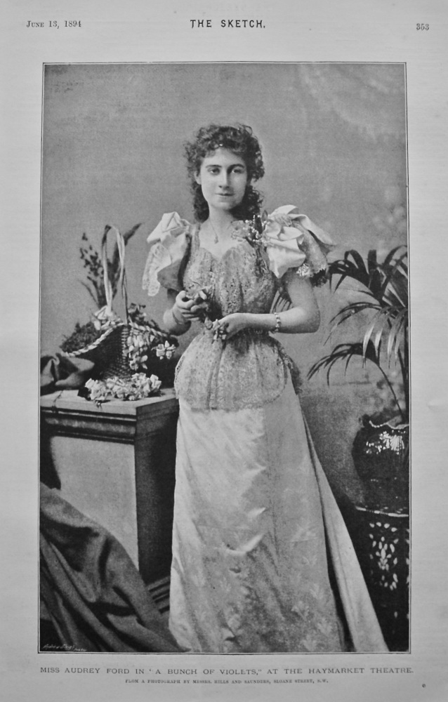 Miss Audrey Ford in "A Bunch of Violets," at the Haymarket Theatre. 1894.