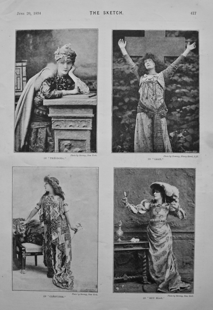 Sarah Bernhardt. 1894.