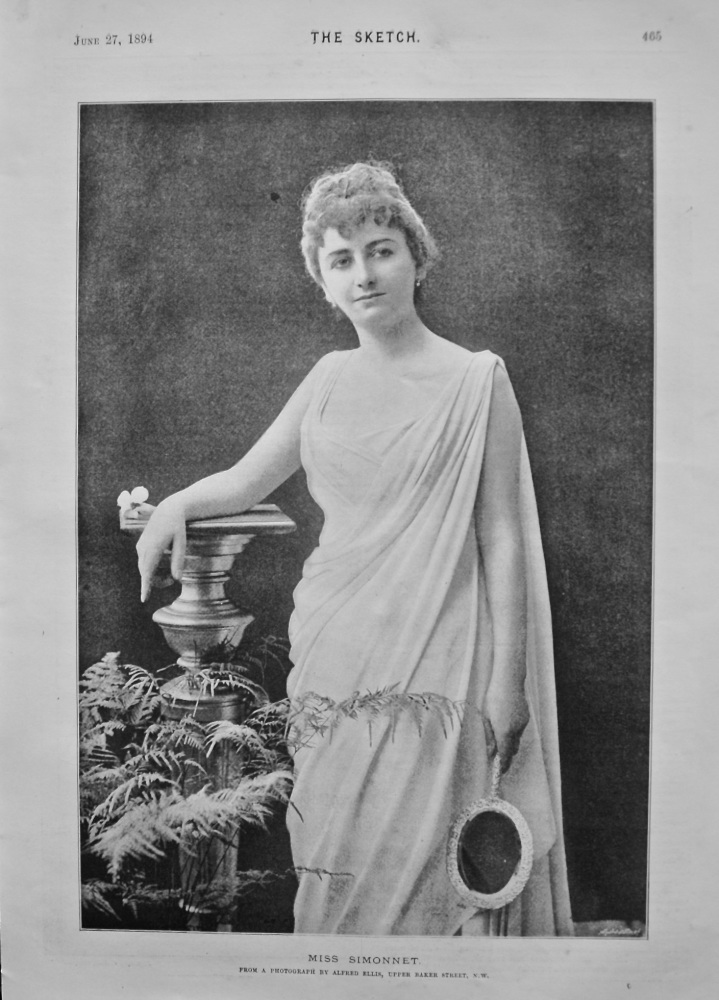 Miss Simonnet. 1894.