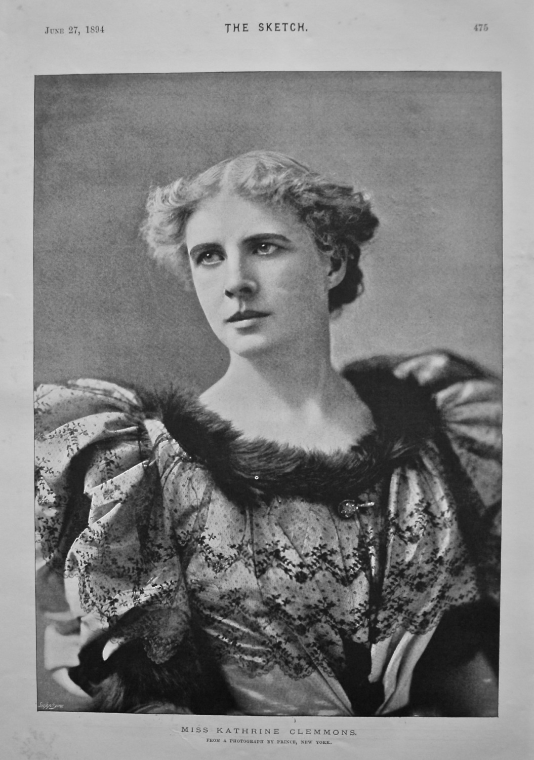 Miss Kathrine Clemmons. 1894.