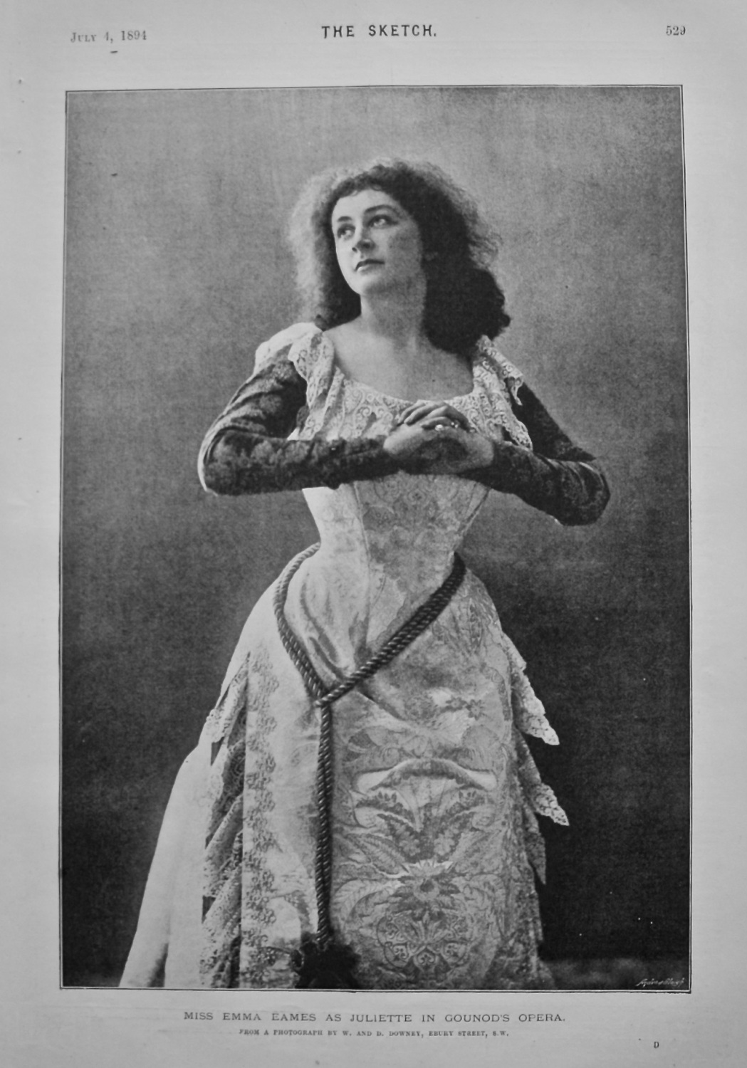 Miss Emma Eames as Juliette in Gounod's Opera. 1894.