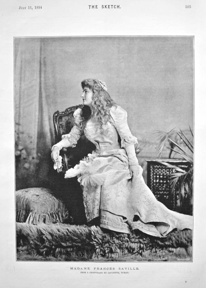Madame Frances Saville. 1894.