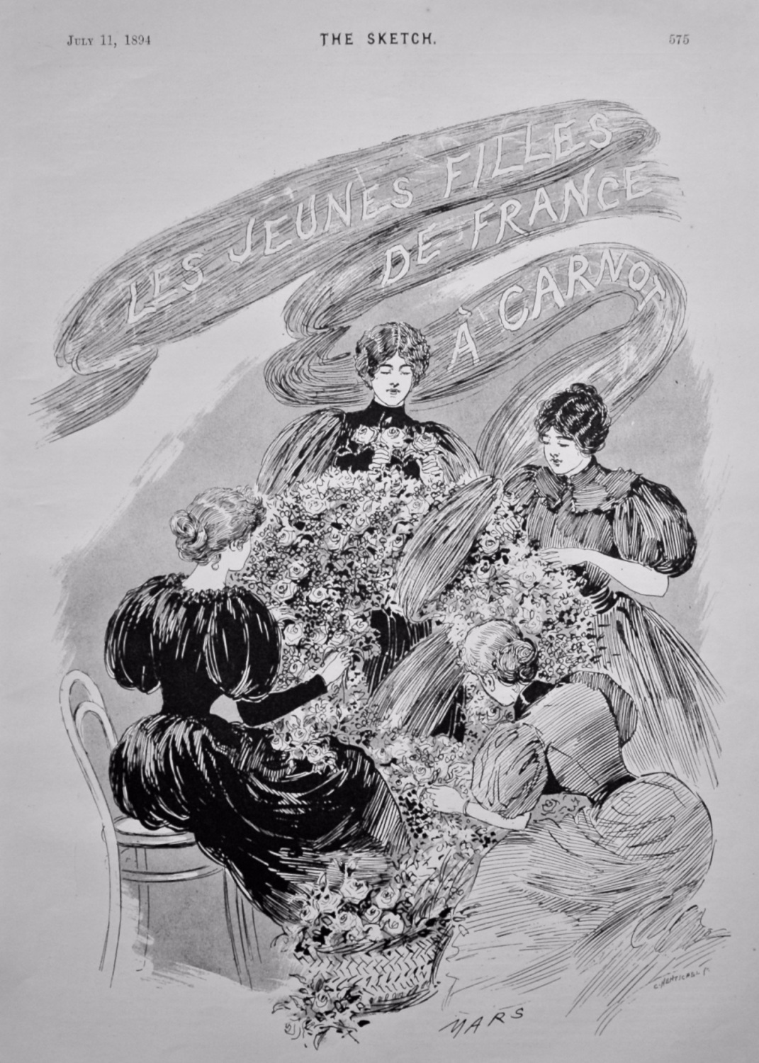 Les Jeunes Filles De France    A Carnot. 1894.