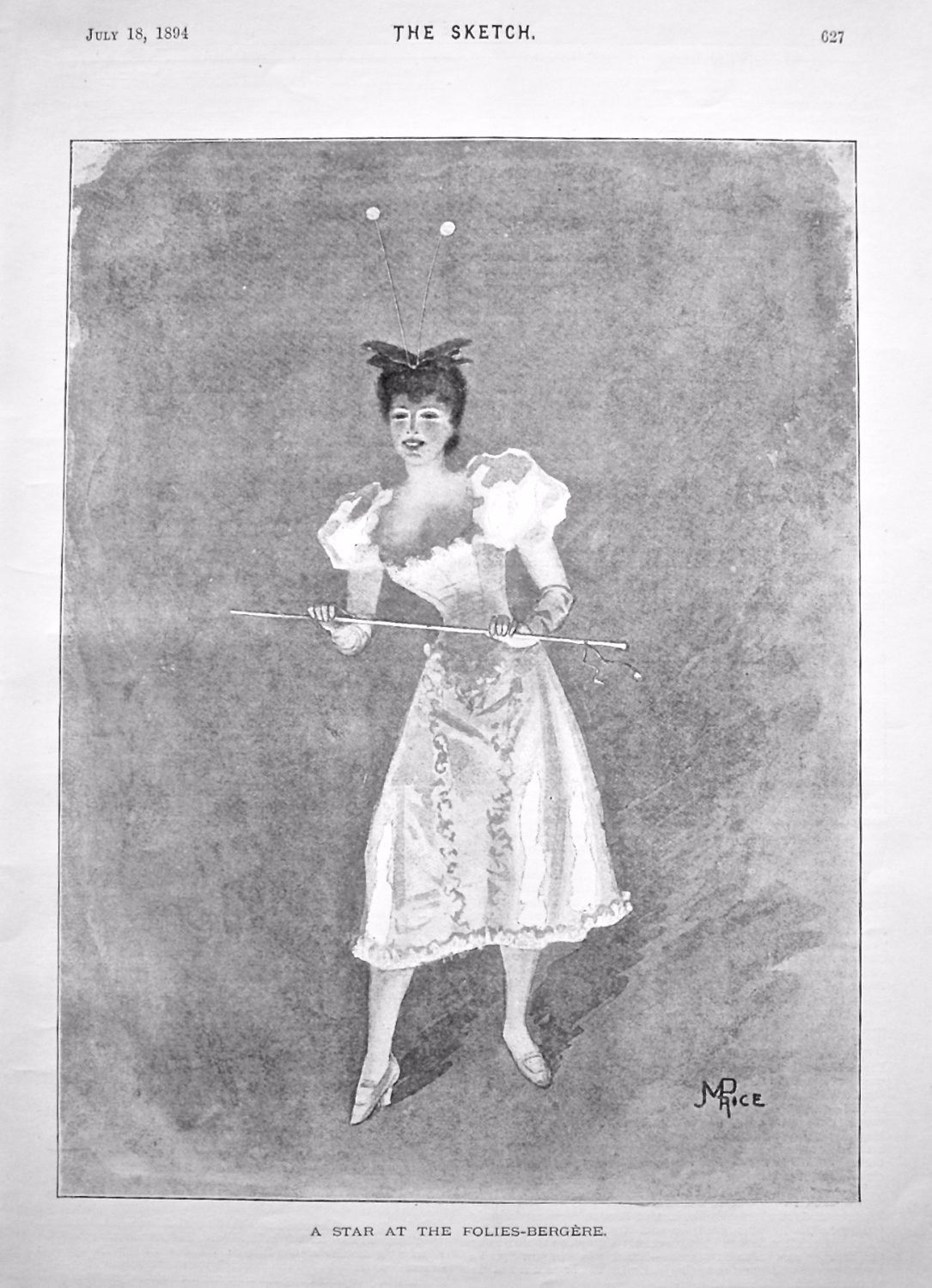 A Star at the Folies-Bergere. 1894.