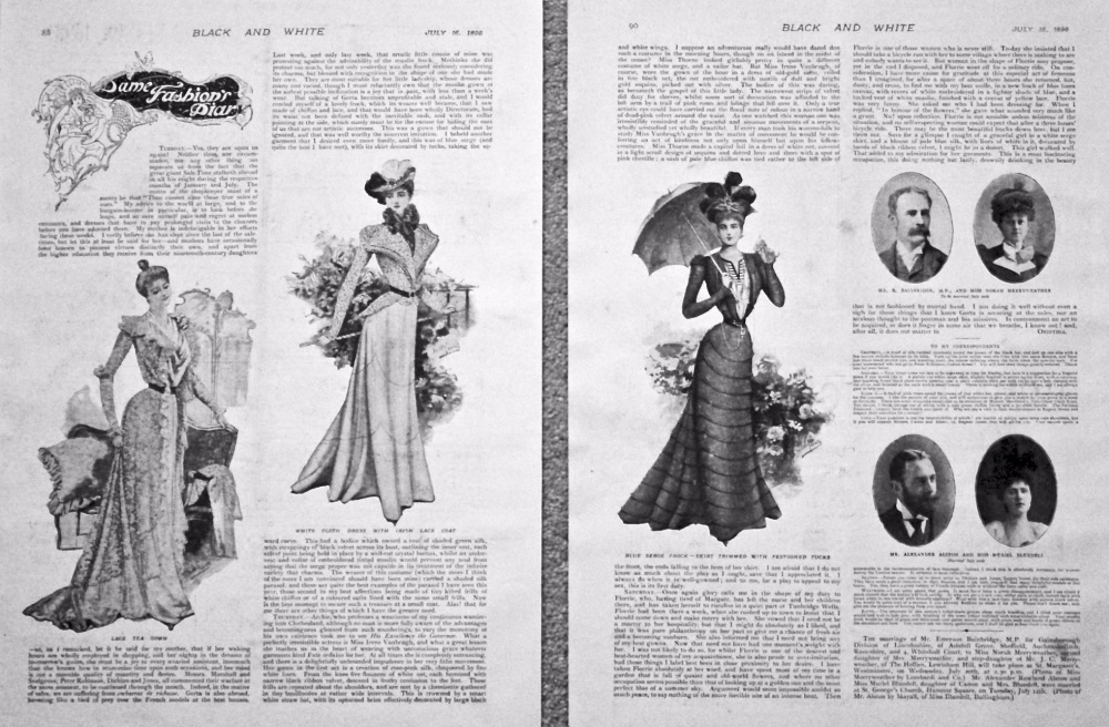 Dame Fashion's Diary. July 16th. 1898.